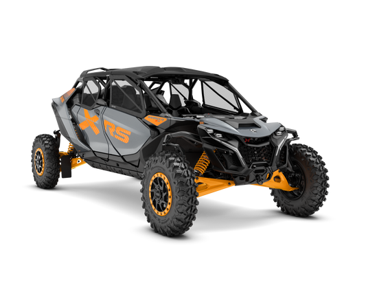 2027 Can-Am Maverick R MAX X RS DCT SAS 999T in Dolomite Grey and Orange Crush