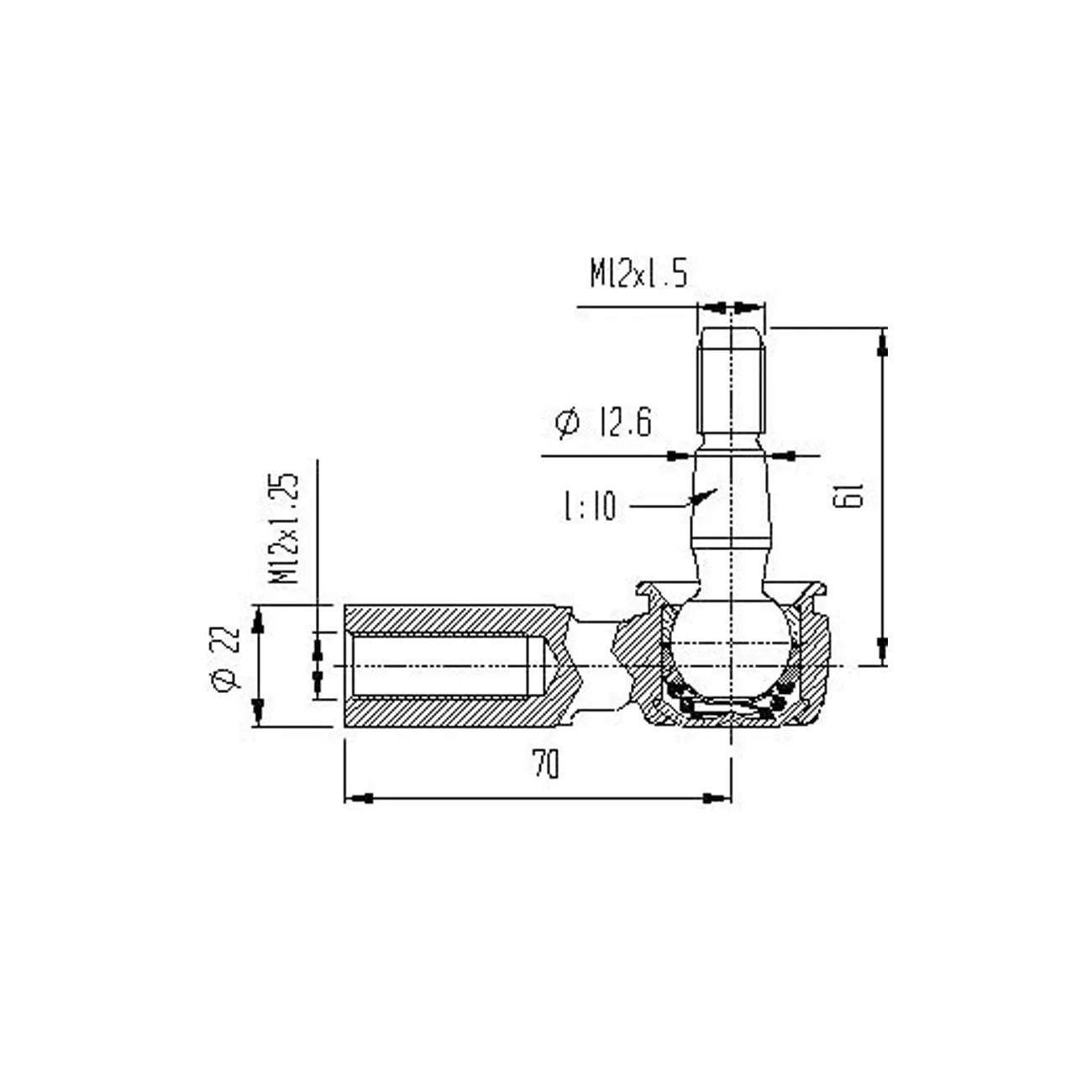 A-Arm Ball Joint (Laeger/JB/JD/Houser - Lower) for Honda/Suzuki/KTM Applications