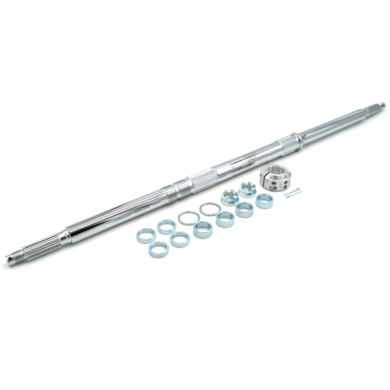Axles - Silver Tech Axle 2+2" for Yamaha Banshee 3+3" for Blaster 2003 / Raptor 660 Applications