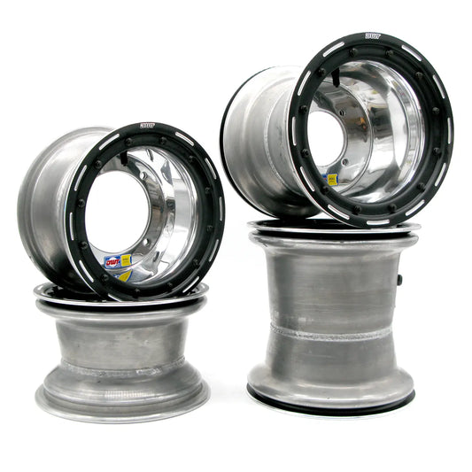 Wheels - Ultimate Yellow Beadlock 10" Set of 4 Polished