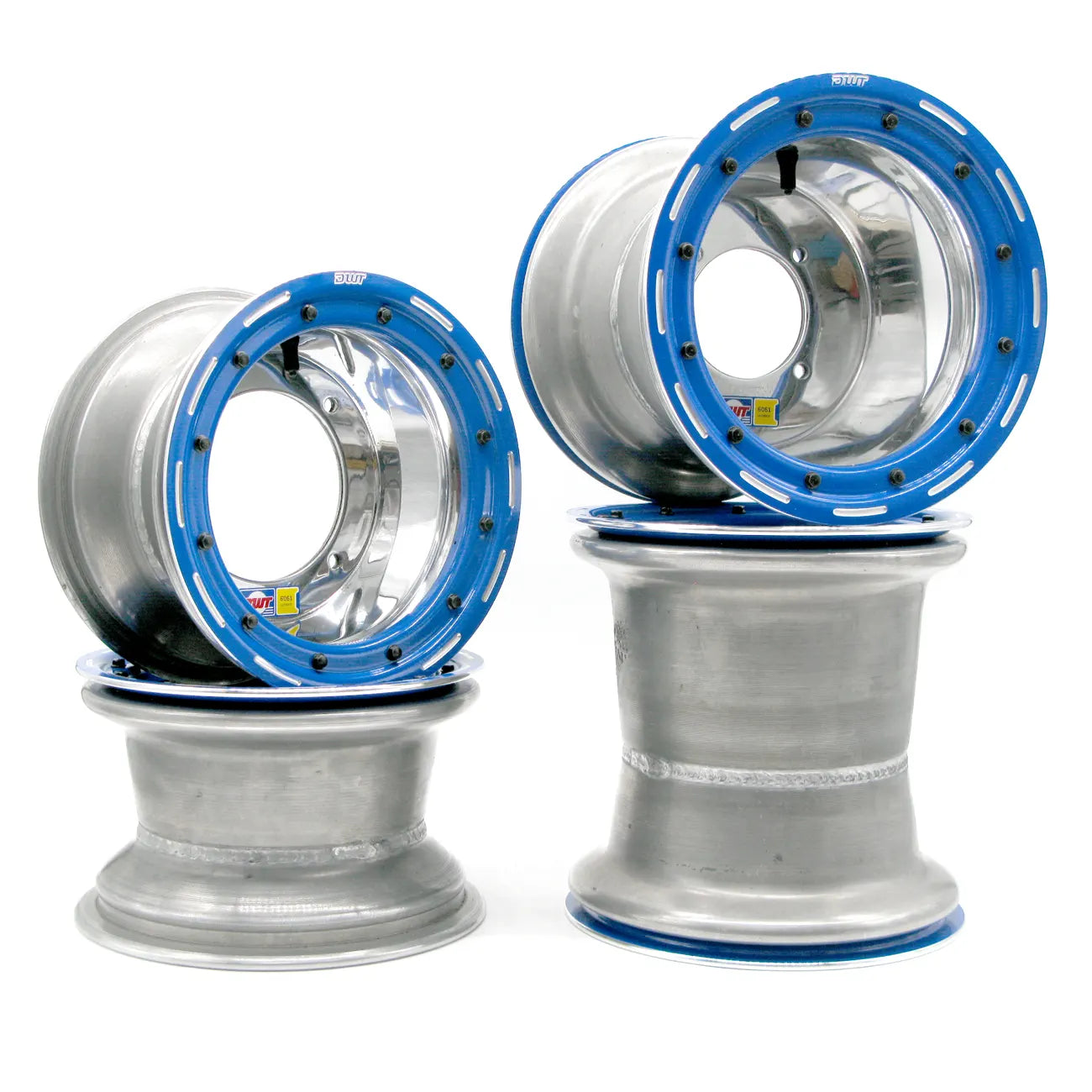 Wheels - Ultimate Yellow Beadlock 10" Set of 4 Polished