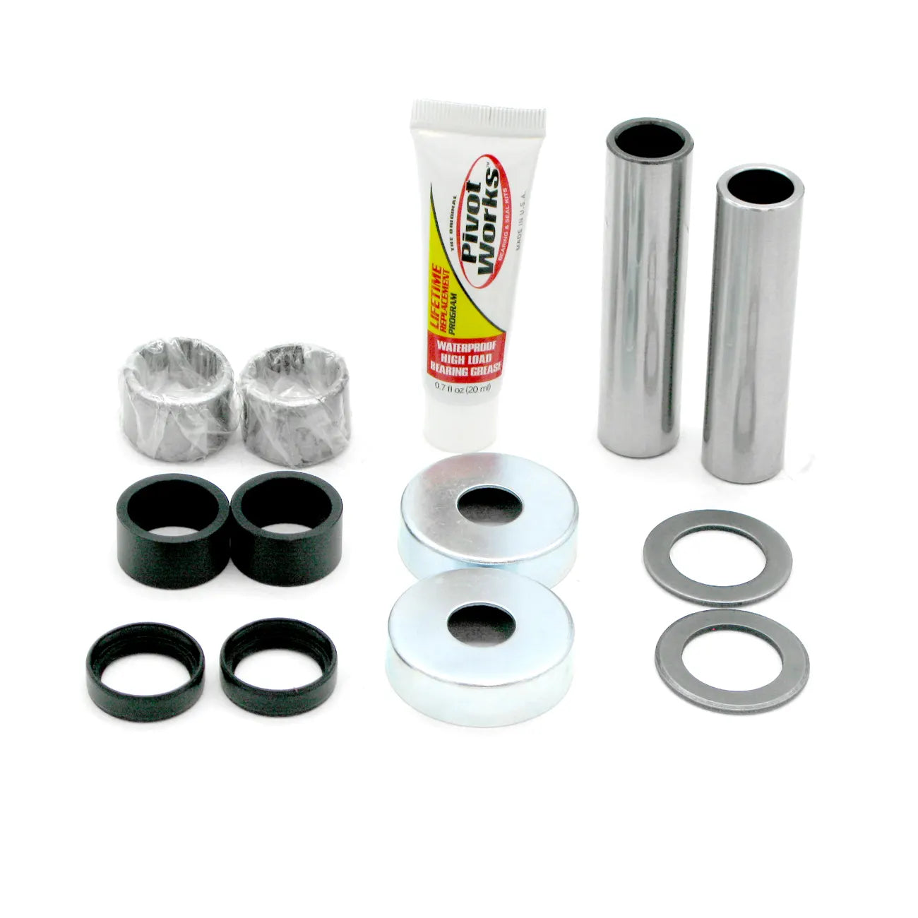 BIGLKNM Swing Arm Bearing Seal Kit & Shafts Rebuild Repair Kit