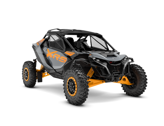2027 Can-Am Maverick R X RS DCT SAS 999T in Dolomite Grey and Orange Crush