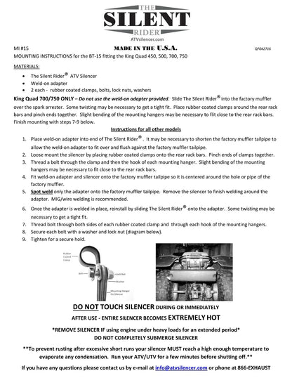 Exhaust - Benz Silent Rider Auxiliary Muffler for Suzuki Applications