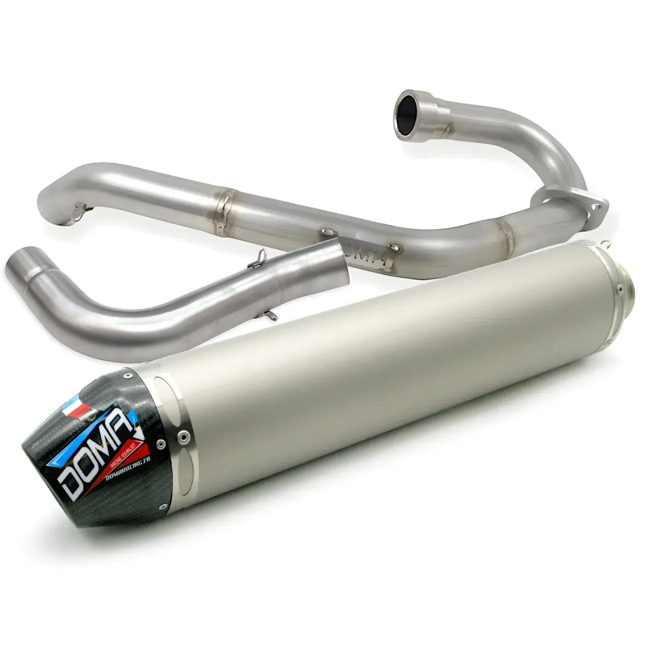 Exhaust - MX Stainless/Carbon for Yamaha Raptor 700