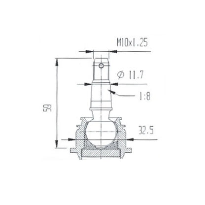 Heavy Duty A-Arm Ball Joint (OEM - Upper/Lower) for KTM & Yamaha -Arm Applications