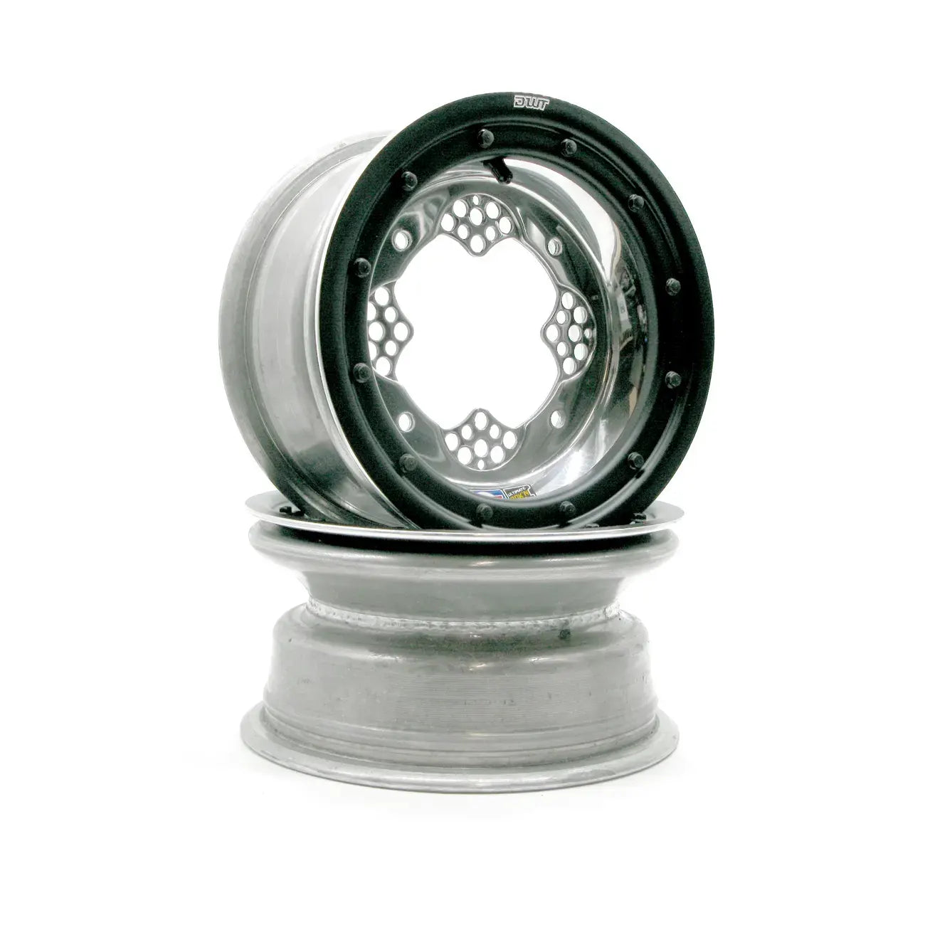 Wheels - ROK'N-LOK Beadlock 10" Pair Polished (Solid Rings)