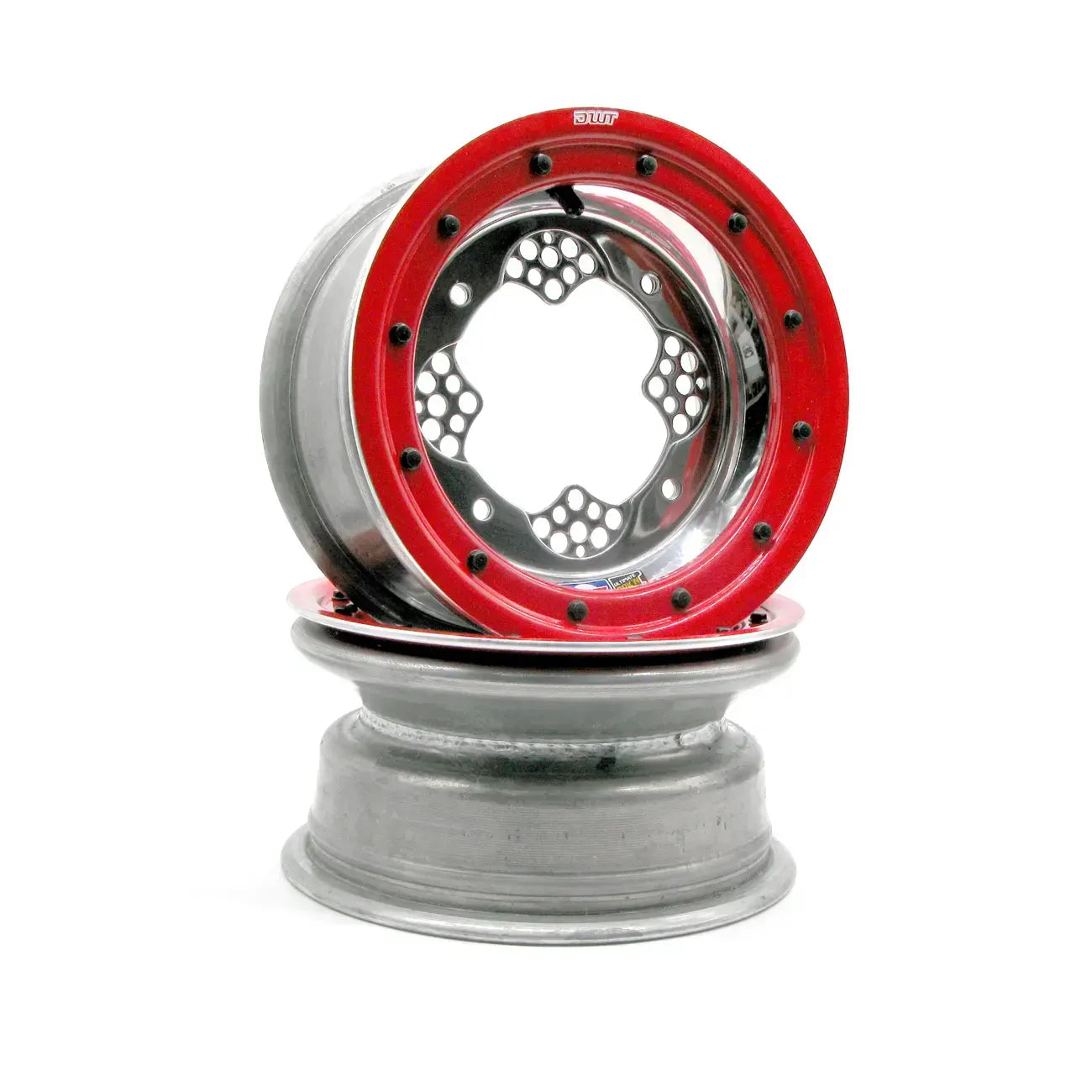 Wheels - ROK'N-LOK Beadlock 10" Pair Polished (Solid Rings)