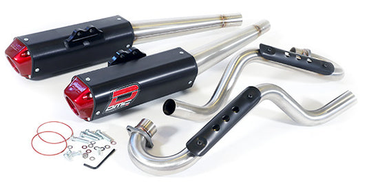 Exhaust - Force-4 Twin Megaphone Comp Full Exhaust Twin System for Yamaha Raptor 700