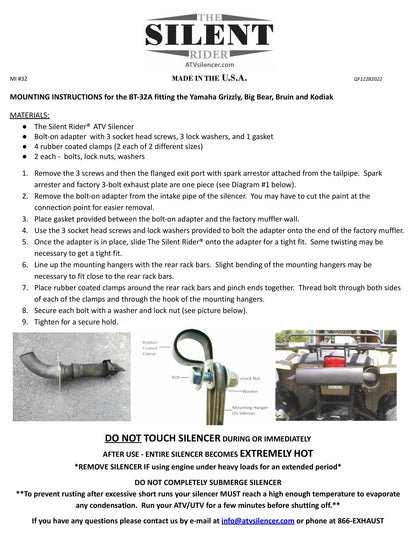 Exhaust - Benz Silent Rider Auxiliary Muffler for Yamaha Applications