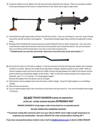 Exhaust - Benz Silent Rider Auxiliary Muffler for Honda Applications