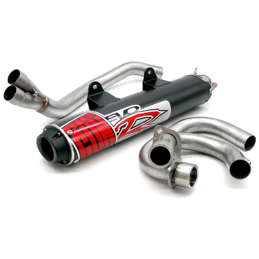Exhaust - EVO R Full Exhaust System in Black for Polaris Predator 500