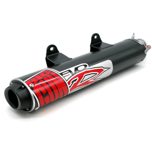 Exhaust - EVO R Slip-On Silencer in Black for Polaris Applications